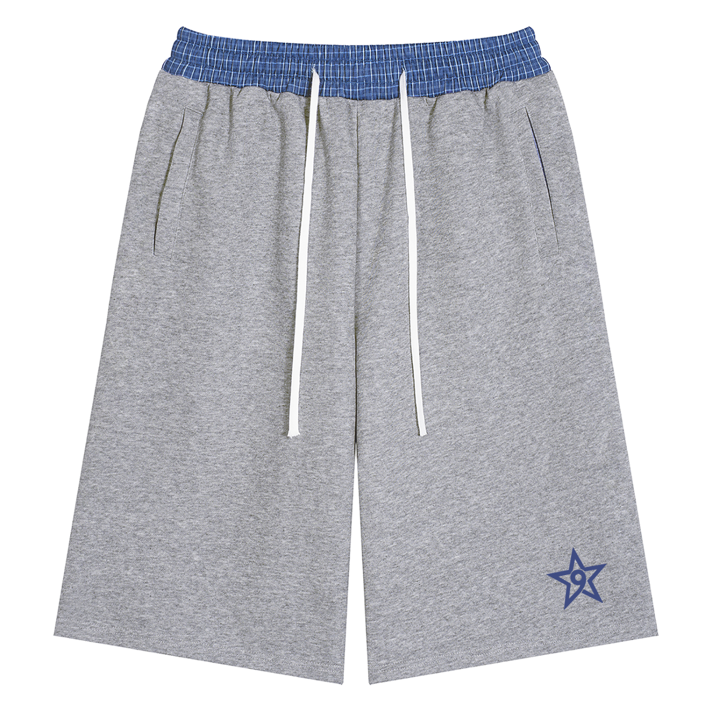UNISEX PLAID WAISTBAND JORTS