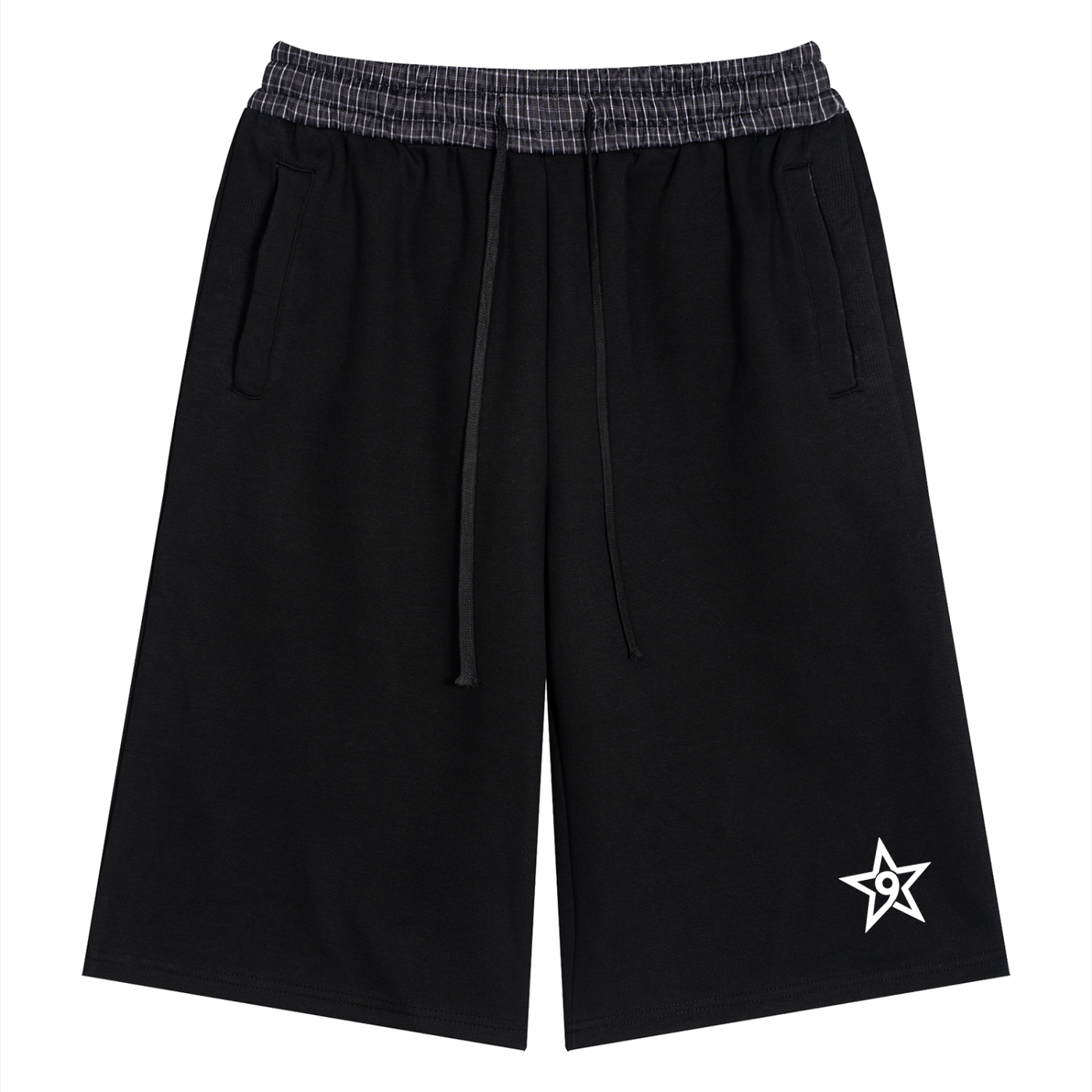 UNISEX PLAID WAISTBAND JORTS