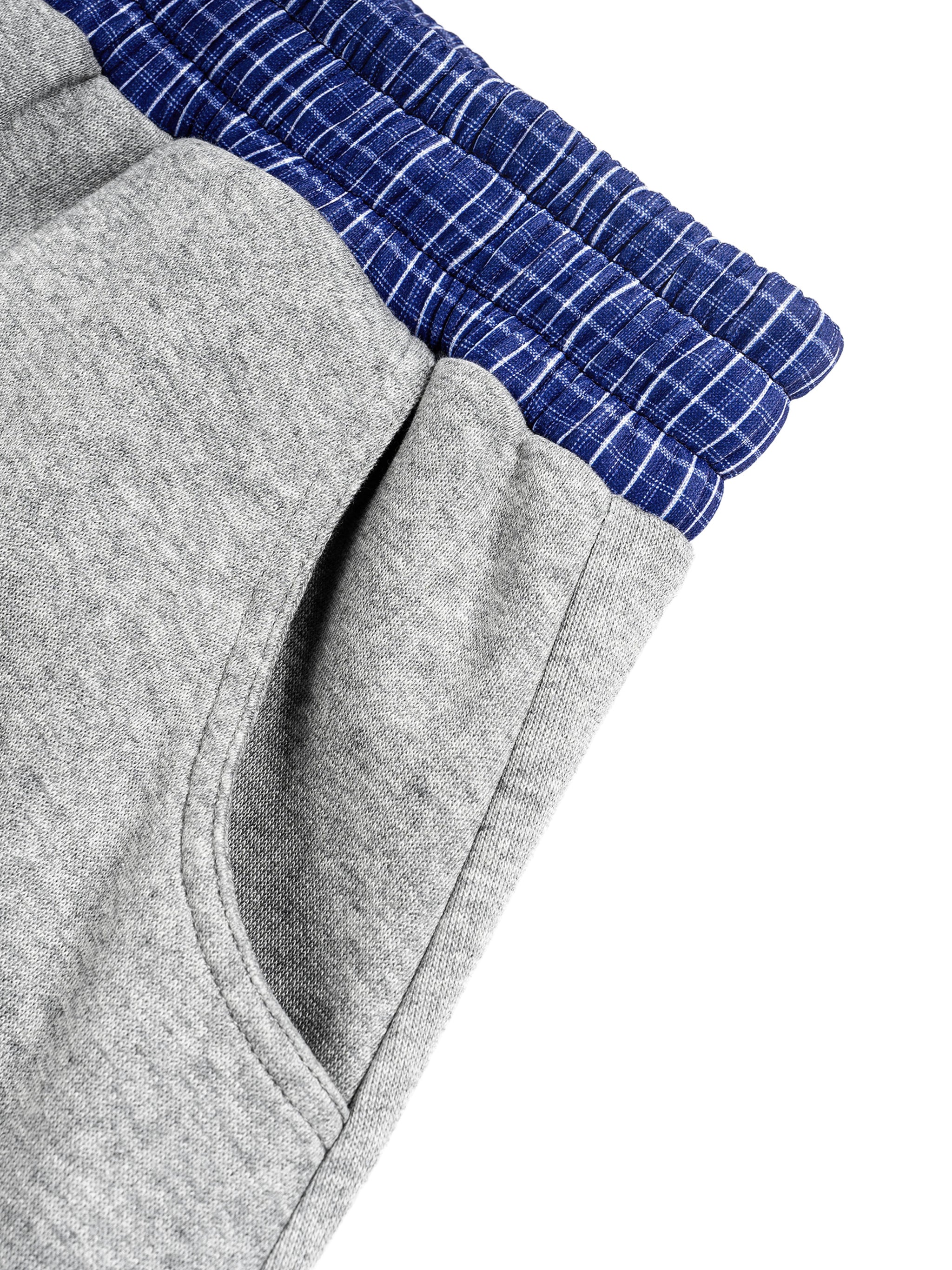 PLAID WAISTBAND BARREL SWEATPANTS