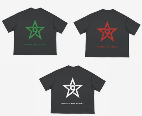 bundle ROOTED STAR BOXY T-SHIRT (BLACK)