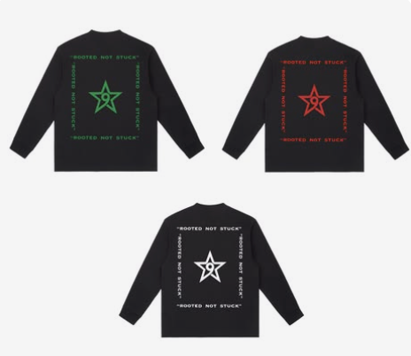 bundle ROOTED NOT STUCK-ESSENTIAL CREWNECK LONG-SLEEVE (BLACK)