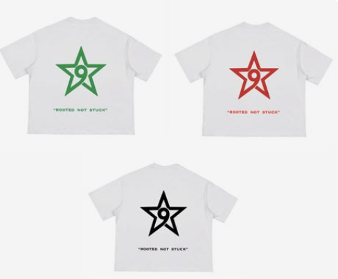 bundle ROOTED STAR BOXY T-SHIRT (WHITE)