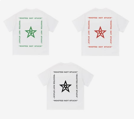 bundle ROOTED NOT STUCK-ESSENTIAL COTTON T-SHIRT (WHITE)