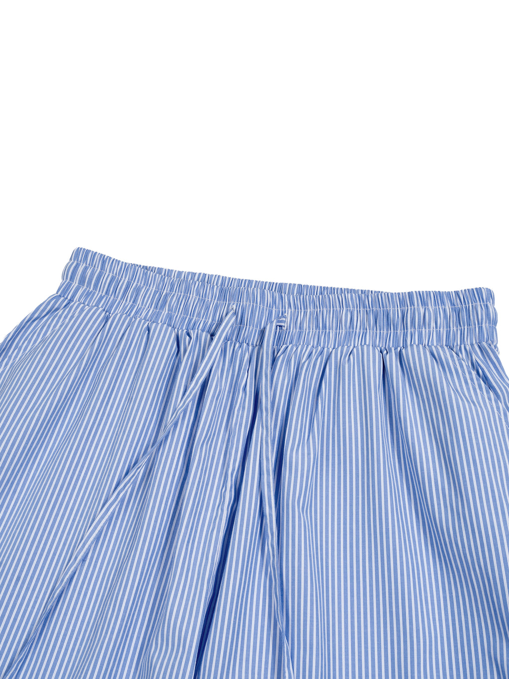 VERTICAL STRIPE DRAWSTRING BARREL TROUSERS