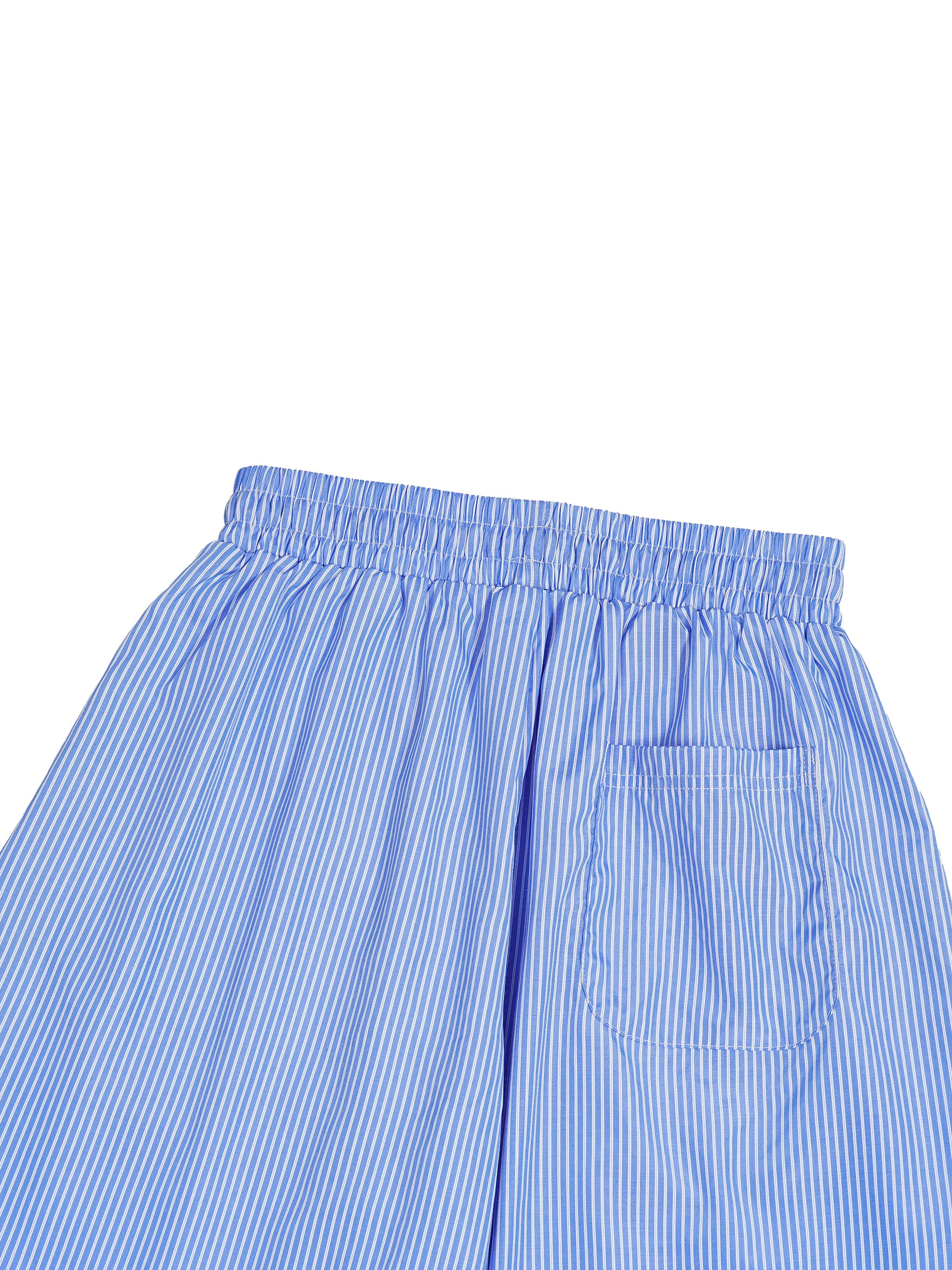 VERTICAL STRIPE DRAWSTRING BARREL TROUSERS