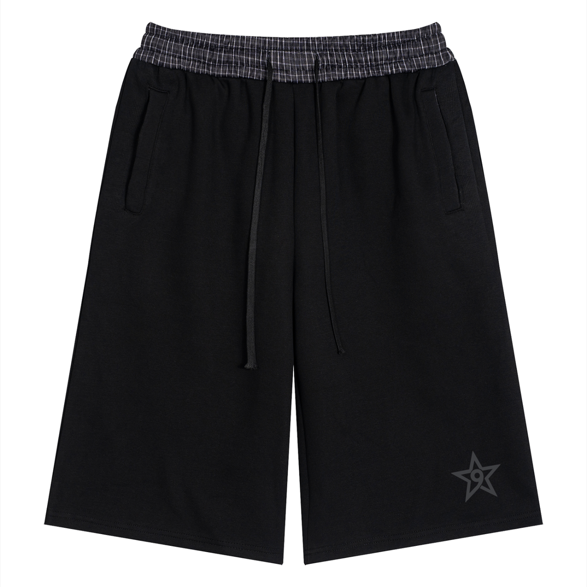 UNISEX PLAID WAISTBAND JORTS